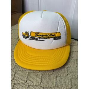 Vtg Transport Inc Patch Trucker Hat Made In The USA